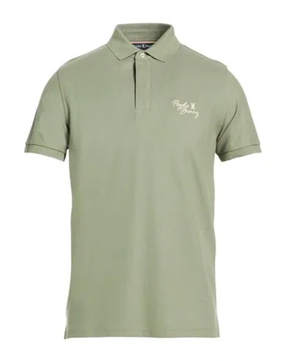Psycho Bunny Man Polo Shirt Sage Green Size 3 Pima Cotton