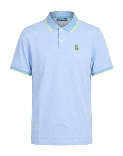 Psycho Bunny Man Polo Shirt Sky Blue Size 6 Pima Cotton