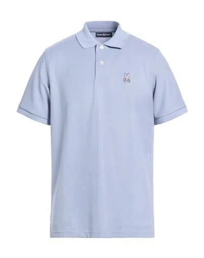 Psycho Bunny Man Polo Shirt Slate Blue Size 42 Pima Cotton