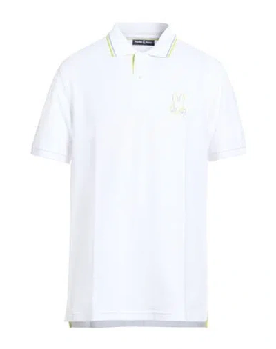 Psycho Bunny Man Polo Shirt White Size 42 Pima Cotton