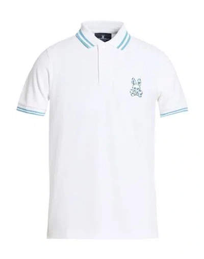 Psycho Bunny Man Polo Shirt White Size 44 Pima Cotton
