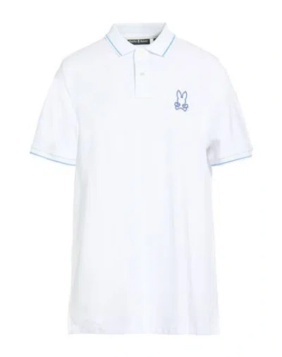 Psycho Bunny Man Polo Shirt White Size 8 Pima Cotton