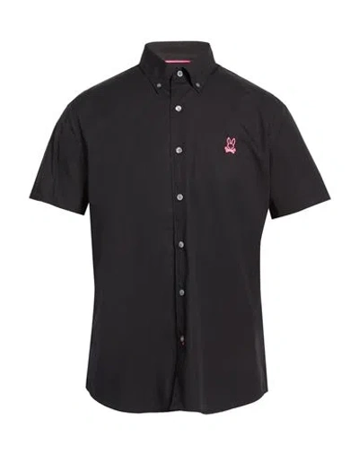 Psycho Bunny Man Shirt Black Size M Pima Cotton, Elastane