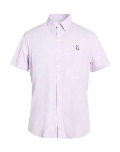 Psycho Bunny Man Polo Shirt Lilac Size 42 Pima Cotton In Purple