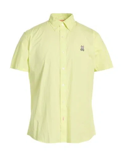 Psycho Bunny Man Shirt Pastel Yellow Size M Pima Cotton, Elastane