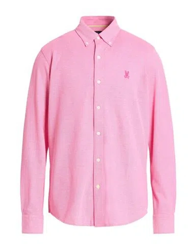 Psycho Bunny Man Shirt Pink Size M Pima Cotton