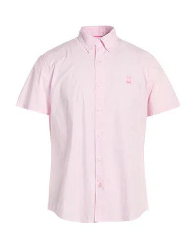 Psycho Bunny Man Shirt Pink Size M Pima Cotton, Elastane
