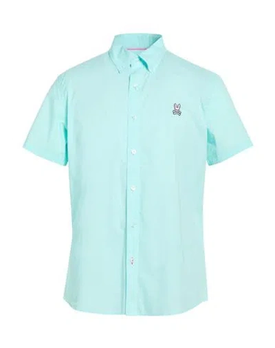 Psycho Bunny Man Shirt Sky Blue Size M Pima Cotton, Elastane