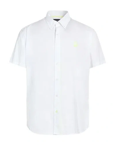 Psycho Bunny Man Shirt White Size M Pima Cotton, Elastane