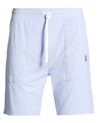 Psycho Bunny Man Shorts & Bermuda Shorts Lilac Size M Pima Cotton In Blue