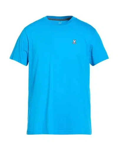 Psycho Bunny Man T-shirt Azure Size 42 Pima Cotton In Blue