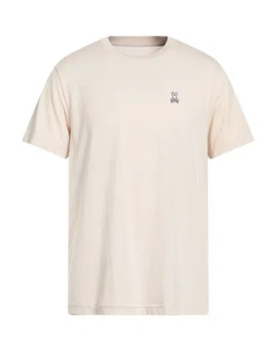 Psycho Bunny Man T-shirt Cream Size 4 Pima Cotton In Multi