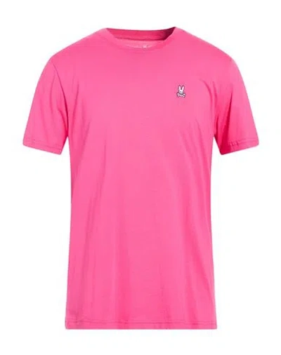 Psycho Bunny Man T-shirt Fuchsia Size 42 Pima Cotton In Pink