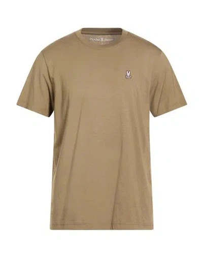 Psycho Bunny Man T-shirt Khaki Size 5 Pima Cotton In Brown