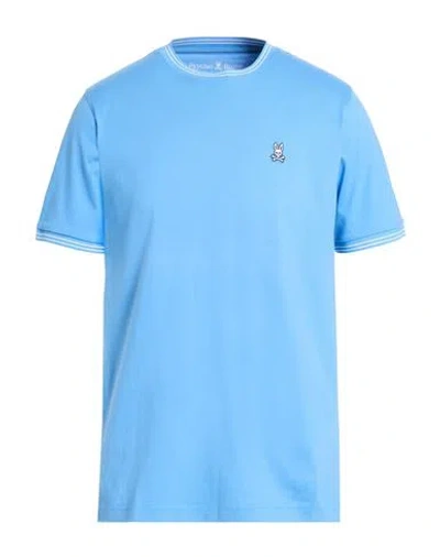 Psycho Bunny Man T-shirt Light Blue Size 42 Pima Cotton