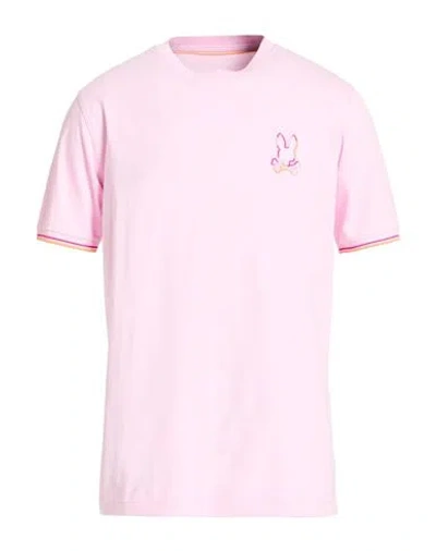 Psycho Bunny Man T-shirt Light Pink Size 42 Pima Cotton In Multi