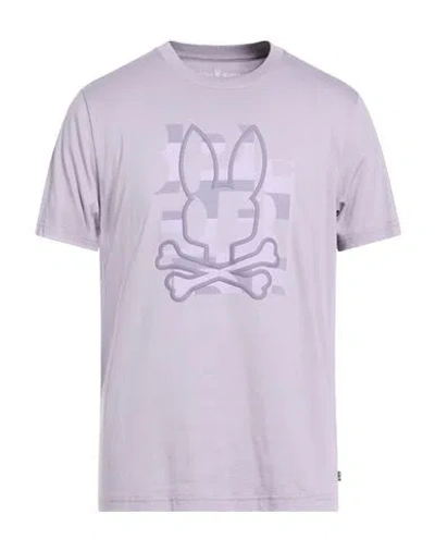Psycho Bunny Man T-shirt Lilac Size 5 Pima Cotton In Purple