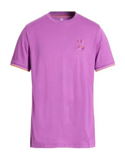 Psycho Bunny Man T-shirt Mauve Size 42 Pima Cotton In Purple