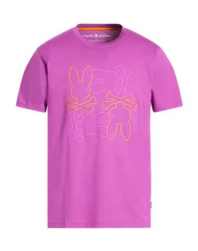 Psycho Bunny Man T-shirt Mauve Size 42 Pima Cotton In Purple