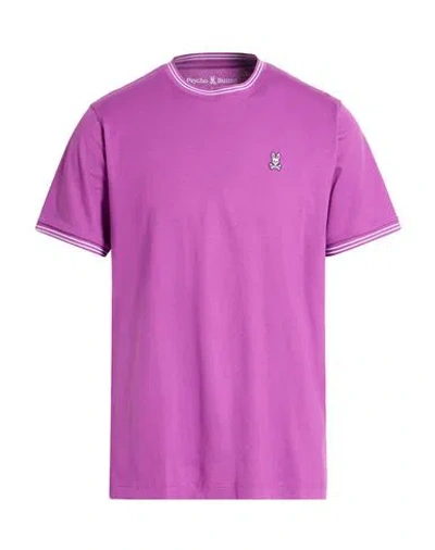 Psycho Bunny Man T-shirt Mauve Size 42 Pima Cotton In Purple