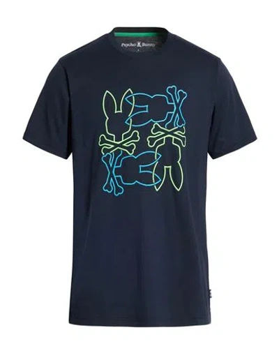 Psycho Bunny Man T-shirt Midnight Blue Size 42 Pima Cotton