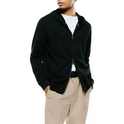 Psycho Bunny Marc Textured Full Zip Hoodie In Black