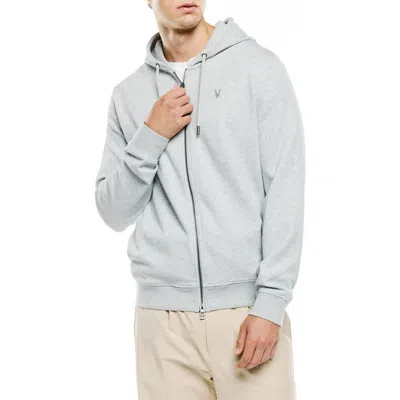 Psycho Bunny Marc Textured Full Zip Hoodie In Heather St
