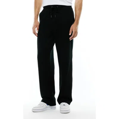 Psycho Bunny Marc Textured Straight Leg Sweatpants In Black