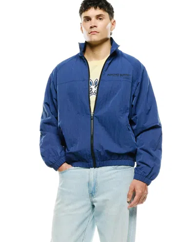 Psycho Bunny Men's Alder Nylon Jacket In 499 Twilight Blue