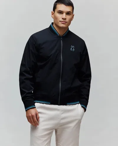 Psycho Bunny Men's Aldrin Bomber In Black