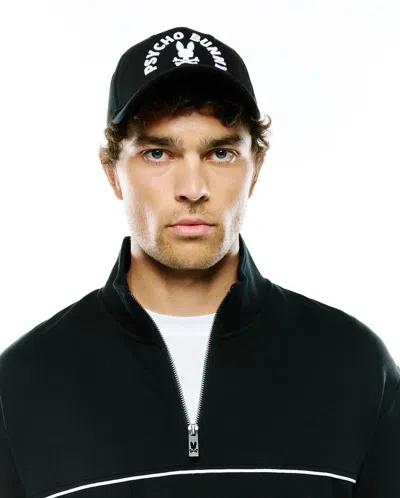 Psycho Bunny Men's Ambrose Graphic Baseball Cap In Black