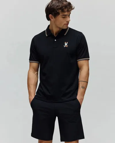 Psycho Bunny Men's Ara Performance Pique Polo In Black