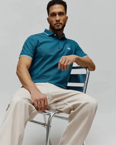 Psycho Bunny Men's Aram Pique Polo In 406 Mallard Blue
