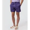 Psycho Bunny Men's Barker All Over Print Swim Trunk In Purple In Purple