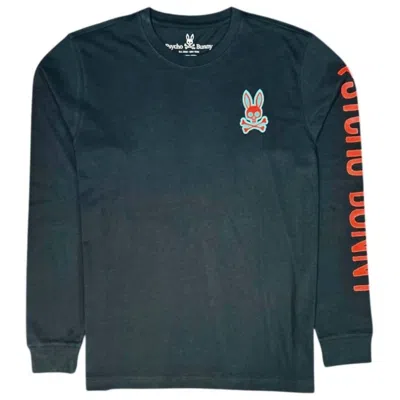 Psycho Bunny Men's Bennett Graphic Tee In Navy In Green
