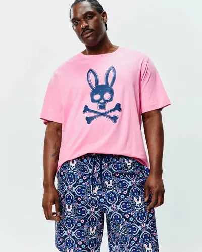 Psycho Bunny Men's Big And Tall Adler Graphic Tee In Pink