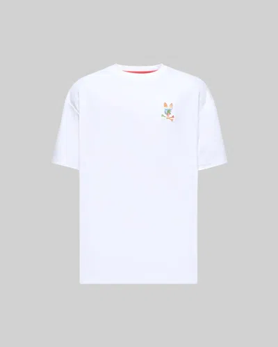 Psycho Bunny Men's Big And Tall Ara Oversized Fit Tee In White