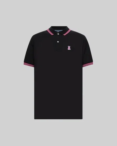 Psycho Bunny Men's Big And Tall Clark Pique Polo In Black