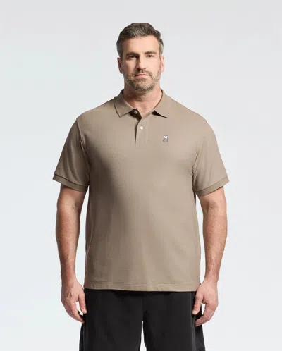 Psycho Bunny Men's Big And Tall Classic Pique Polo Shirt In Brown