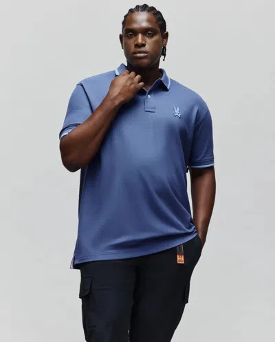 Psycho Bunny Men's Big And Tall Gabin Pique Polo In Blue