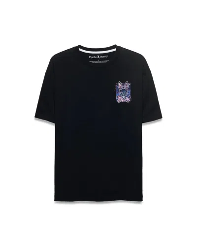 Psycho Bunny Men's Big And Tall Isaac Splatter Back Graphic Tee In Black