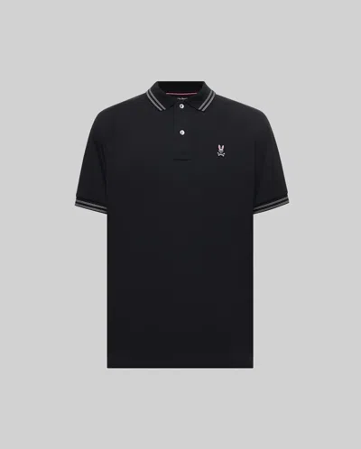 Psycho Bunny Men's Big And Tall Kenyon Lightweight Pique Polo In Black