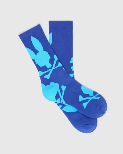 Psycho Bunny Men's Big Bunny Sport Sock In Blue