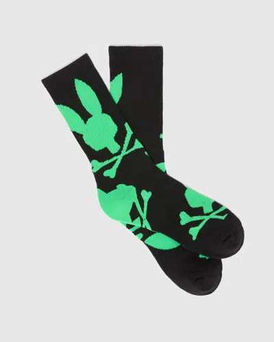 Psycho Bunny Men's Big Bunny Sport Socks In Black