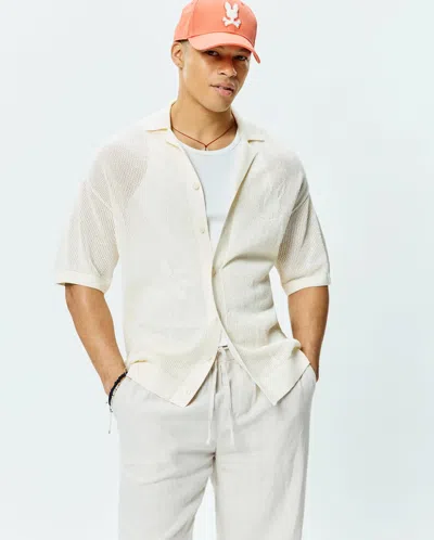 Psycho Bunny Men's Brad Oversized Knit Shirt In Neutral