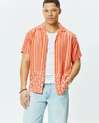 Psycho Bunny Men's Brad Tencel Shirt In Orange