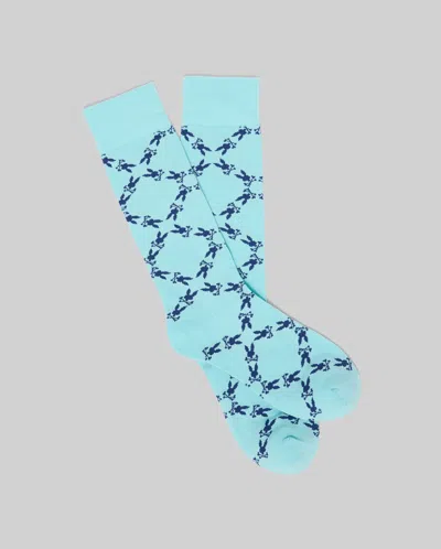 Psycho Bunny Men's Bunny Dress Sock In Blue