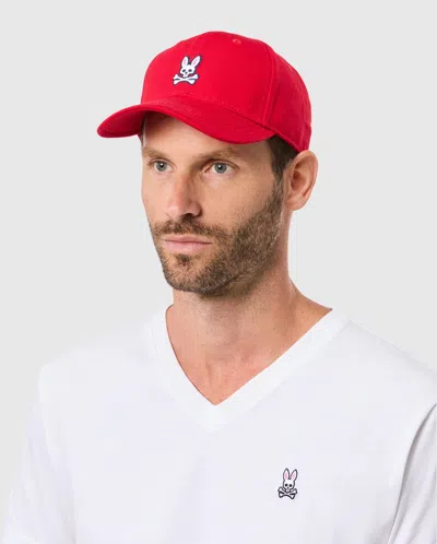 Psycho Bunny Men's Classic Baseball Cap In Red