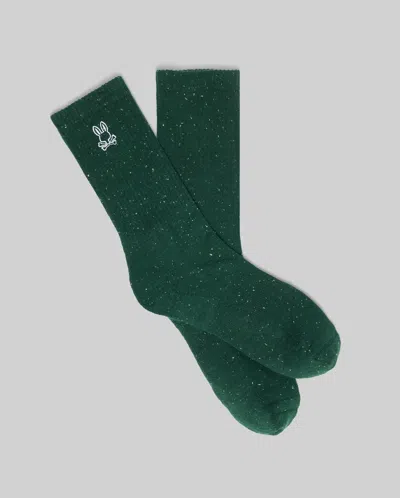 Psycho Bunny Men's Classic Bunny Sport Sock In Green