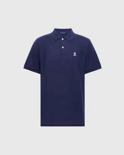 Psycho Bunny Men's Classic Pique Polo Shirt In Blue